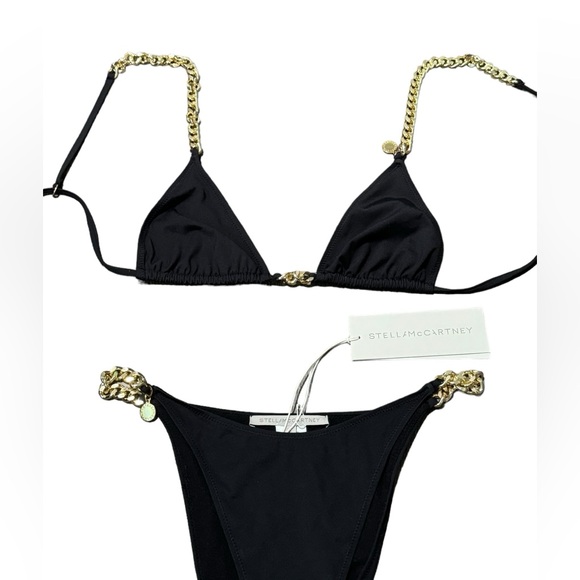 Stella McCartney***Falabella Triangle Bikini Set w/Chains***Small $456 - Picture 4 of 12